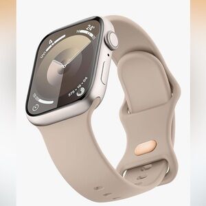 Tan Apple Watch Silicone Sport Band